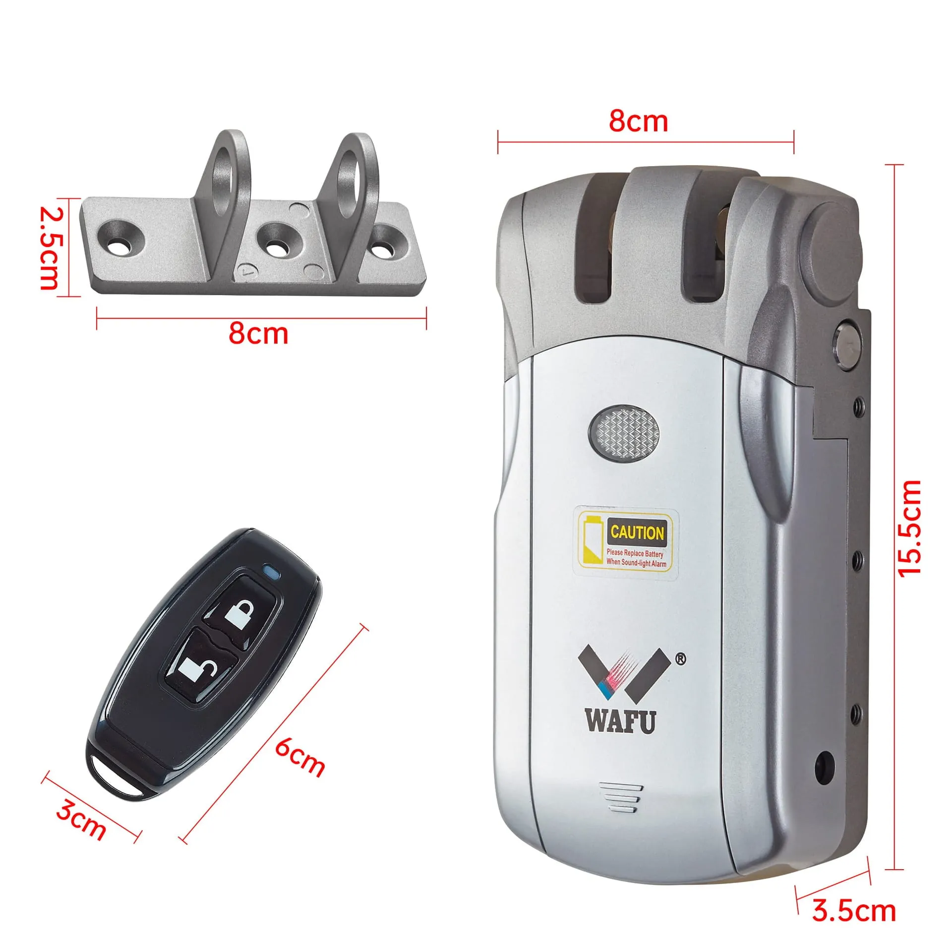 WAFU WF-019 — невидимый дистанционный замок, цинковый сплав | фото продукта 5