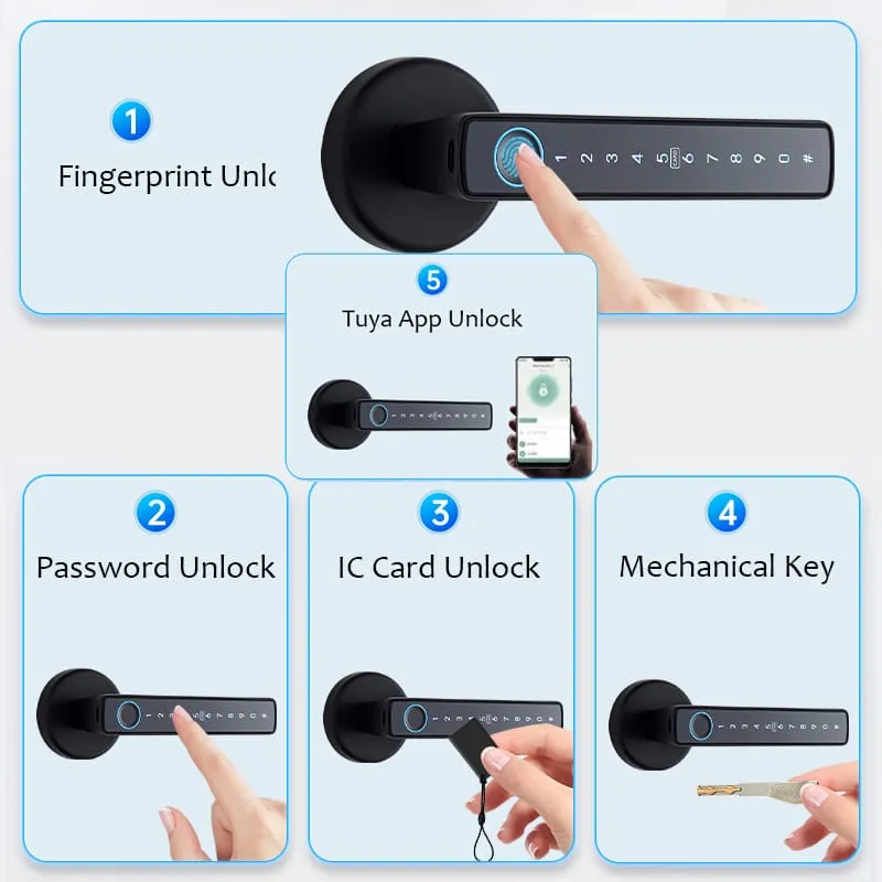 WAFU WF-F6 — ручной замок с отпечатком и Bluetooth | фото продукта 2