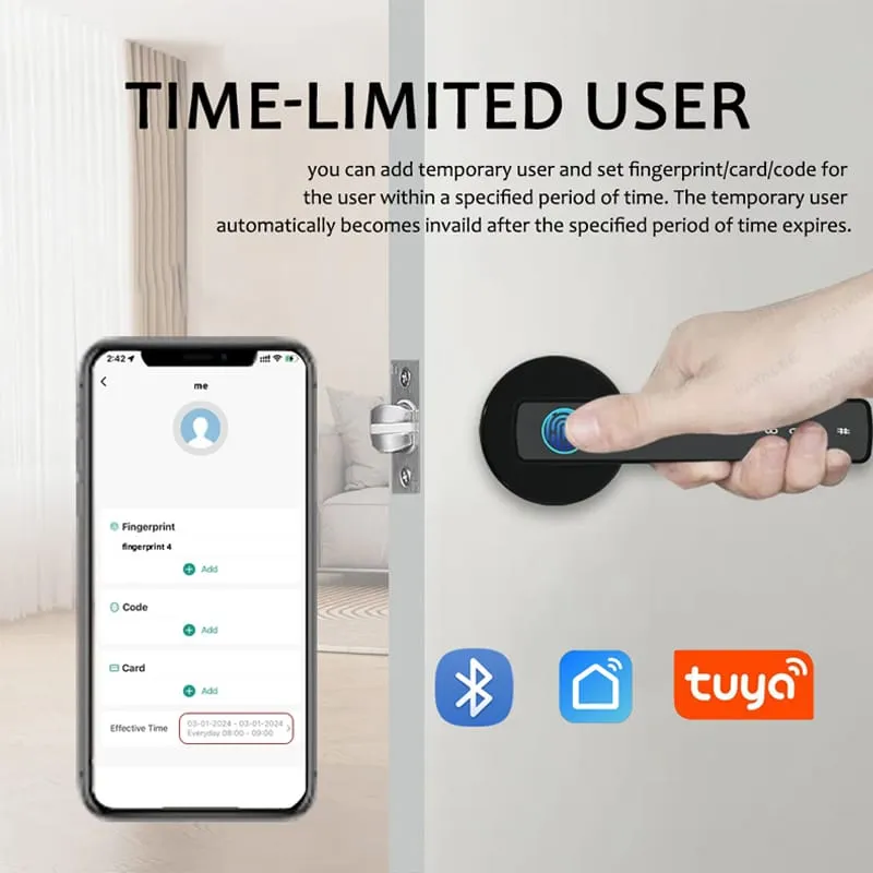 WAFU WF-F6 — ручной замок с отпечатком и Bluetooth | фото продукта 4