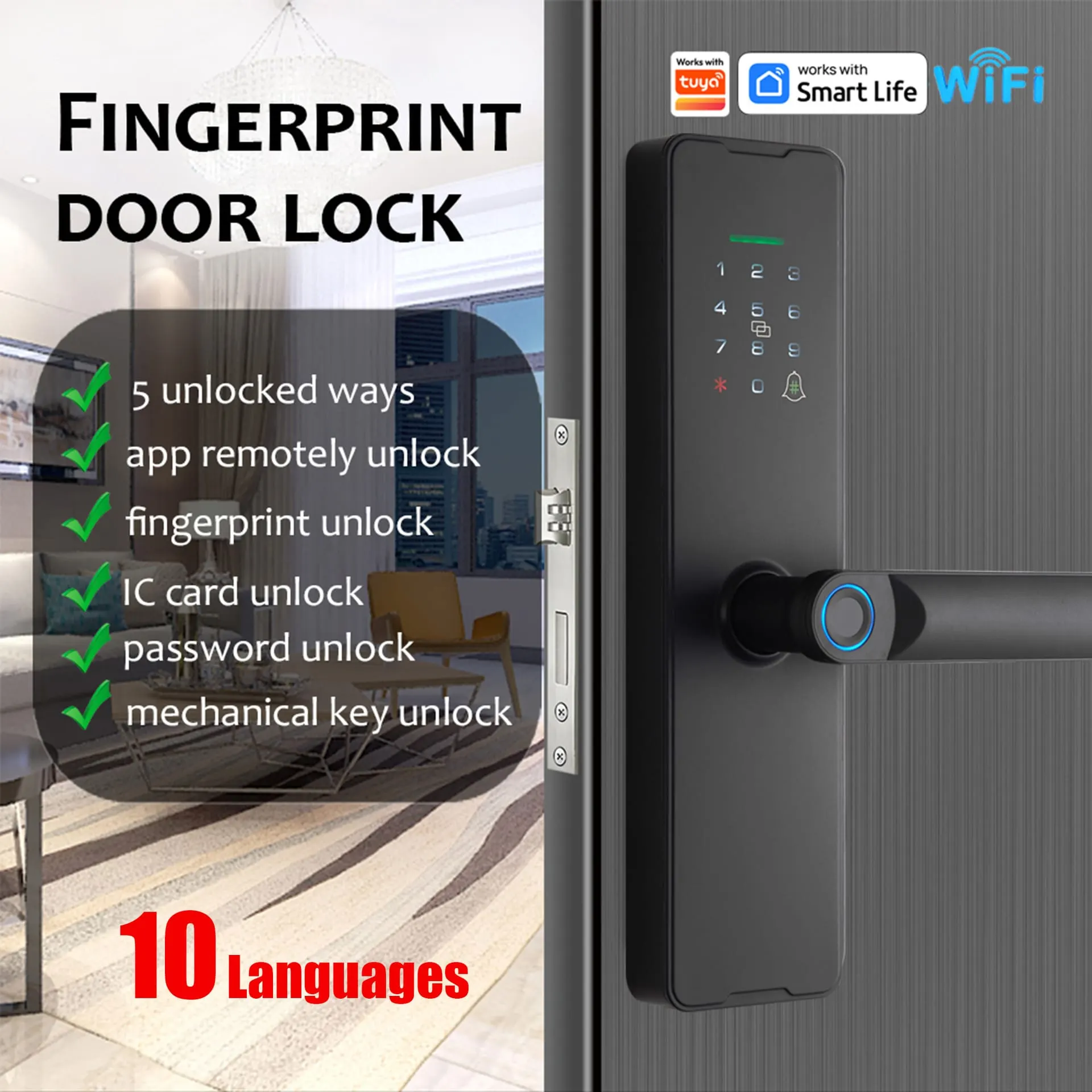 WAFU WF-X8 — умный дверной глазок с меню на 10 языках | фото продукта 2