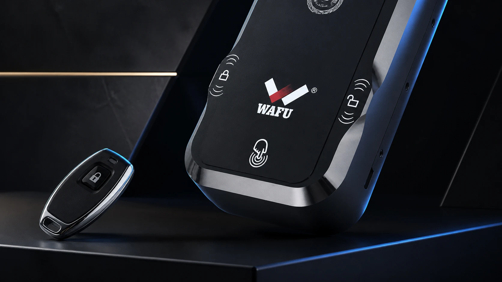 Скрытый замок WAFU WF-026 и пульт дистанционного управления